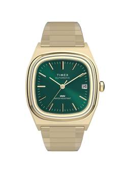 Timex - Rectangle Green Dial Mechanical Automatic Mens Watch - TW2Y67700UJ (M)