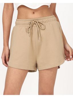 Bewakoof - Women's Taupe Brown Shorts