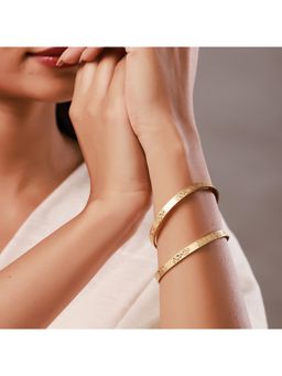 Voylla - Gold Elegance Riwayat Bangles (Pack Of 2)