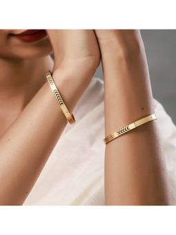 Voylla - Gold Elegance Meher Bangles (Pack Of 2)