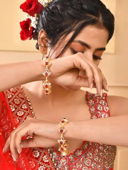 Voylla - Heer Pankhuri Statement Bangles (Pack Of 2)