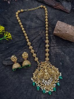 GRIIHAM - Gold Plated Laxmi Gundu Jewellery Set