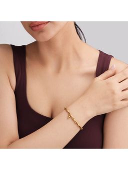 Palmonas - Golden Bamboo Grove Waterproof And Anti-Tarnish Bracelet For Women