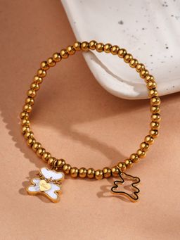 Palmonas - Playful Teddy Charm Bead Waterproof And Anti-Tarnish Bracelet For Women