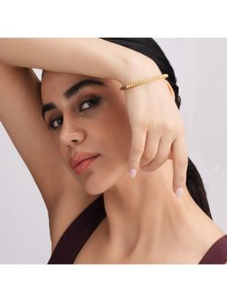 Palmonas - Radiant Beadwork Golden Waterproof And Anti-Tarnish Bangle For Women