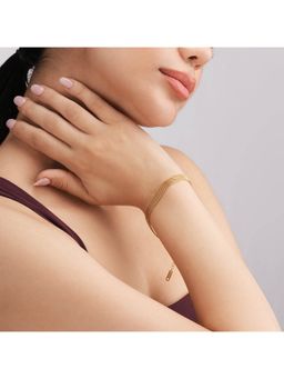 Palmonas - Golden Mesh Weave Waterproof And Anti-Tarnish Bracelet For Women