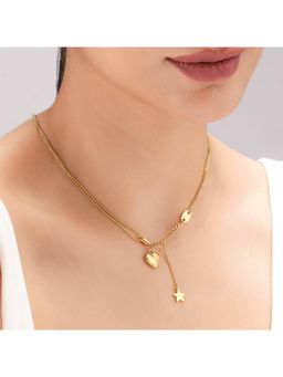 Palmonas - Chic Heat And Star Drop Waterproof And Anti-Tarnish Necklace