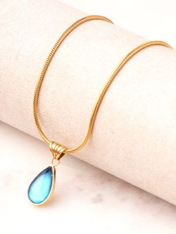 Palmonas - Ocean Glow Teardrop Waterproof And Anti-Tarnish Necklace