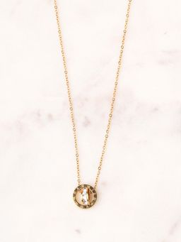 Palmonas - Radiant Round Crystal Waterproof And Anti-Tarnish Necklace