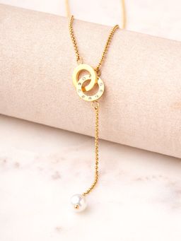 Palmonas - Interlocked Rings Waterproof And Anti-Tarnish Necklace
