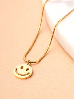 Palmonas - Cheerful Smiley Pendant Waterproof And Anti-Tarnish Necklace