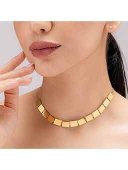 Palmonas - Geometric Block Waterproof And Anti-Tarnish Necklace