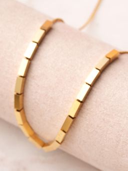 Palmonas - Golden Cube Link Waterproof And Anti-Tarnish Necklace