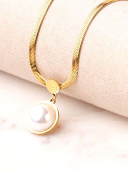 Palmonas - Radiant Orb Shine Pendant Waterproof And Anti-Tarnish Necklace