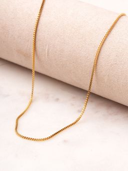 Palmonas - Minimal Textured Golden Waterproof And Anti-Tarnish Necklace