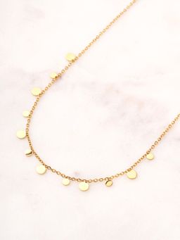 Palmonas - Shimmer Drop Coin Waterproof And Anti-Tarnish Necklace