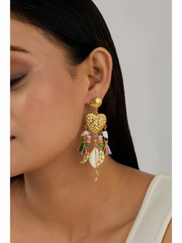 AMOSSH - Boho Seashell Dangle Waterproof 18K Gold Plated Earrings