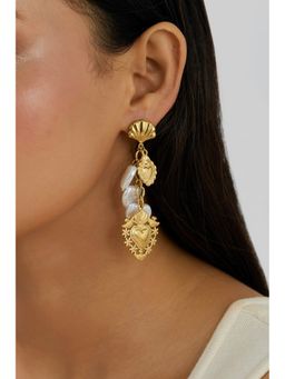 AMOSSH - Melorra Heart Waterproof 18K Gold Plated Earrings