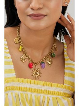 AMOSSH - Coastal Sea Waterproof 18K Gold Plated Necklace