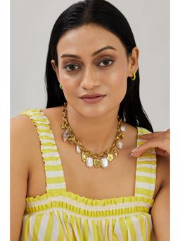 AMOSSH - Seaside Charm Waterproof 18K Gold Plated Necklace