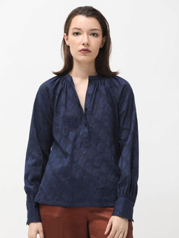 RAREISM - Droff Dark Blue Print Top