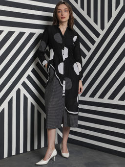 RAREISM - Georgia Primary Black Print Dress