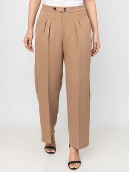 PRET PITAARA - Brown Straight Fit Korean Trouser