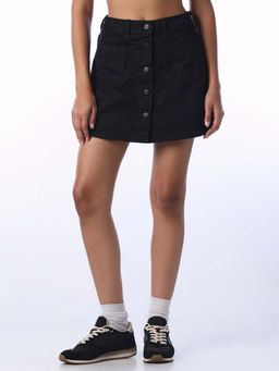 ONLY - Women'S Solid Regular Fit Black Skorts
