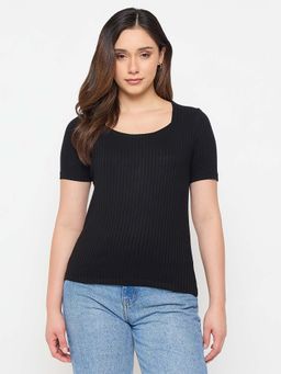 Madame - Rayon Blend Round Neck T-Shirt