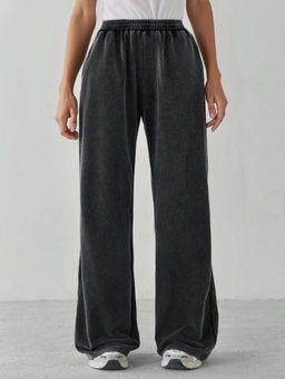 Outzidr - Charcoal Wide Leg Trouser