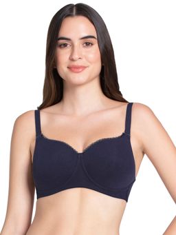 Amante - Essential Wirefree Thickly Padded Non-Wired T-Shirt Bra-Navy Blue