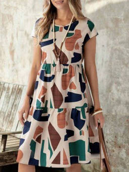 Oh Rare - Multi-Color Women Midi Dress