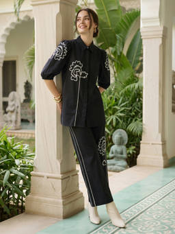 ZUMMER - Black Embroidered Co-Ord Set