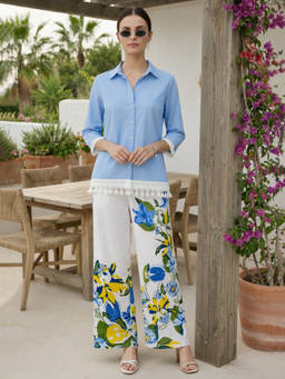 ZUMMER - Blue Printed Co-Ord Set