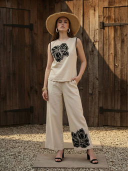 ZUMMER - Off White Applique Co-Ord Set
