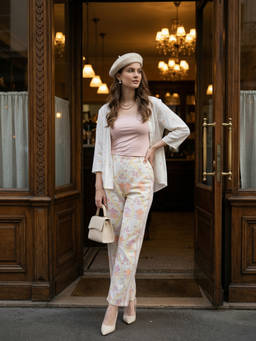 ZUMMER - Cotton Off White Embroidered Co-ord Set