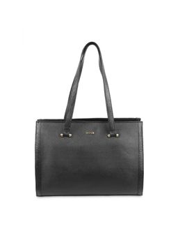 Mochi - Black Faux Leather Tote Bag (M)