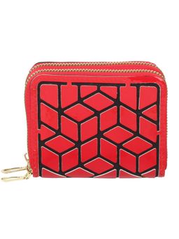 Walkway - Red Faux Leather Zip Around Wallet (S)