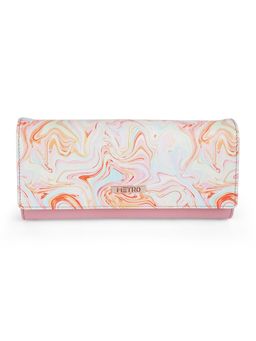 Metro - Pink Faux Leather Bifold Wallet (S)