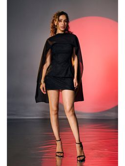 Lea Clothing - Elowen Black Lace Mini Skirt