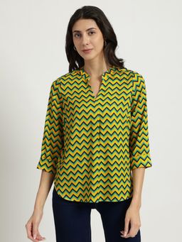 FableStreet - Printed Top - Yellow