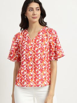 FableStreet - Floral Printed Half Sleeves Top