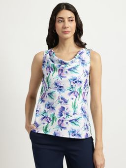 FableStreet - Floral Print Top - White