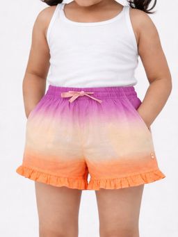 Somersault - Girls Ombredyed Multi Cotton Above Knee Shorts