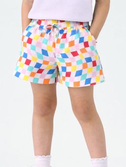 Somersault - Girls Printed Multi Cotton Shorts