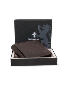 Red Tape - Textured Leather Rfid Brown Wallet
