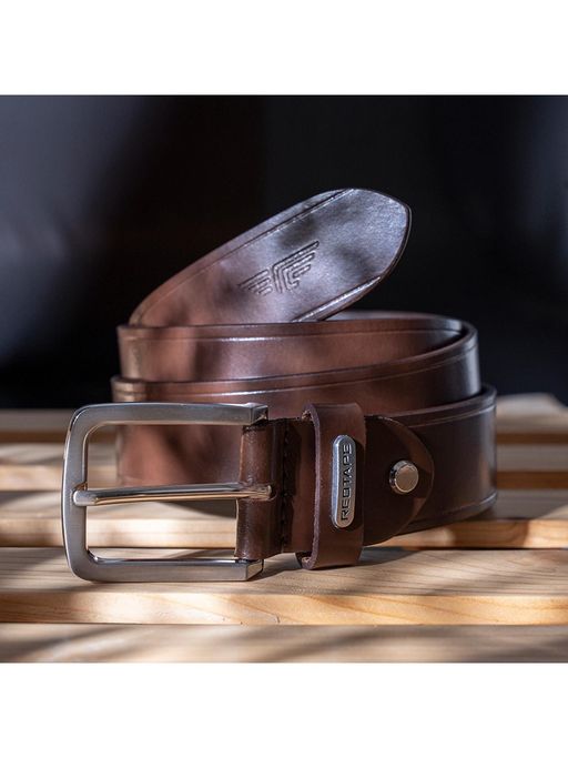 Brown Belt Red Tape Leather Belt Buy Red Tape Genuine Brown