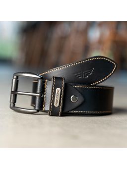 Red Tape - Genuine Black Leather Belt for Men