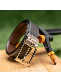 Red Tape - Men Black Textured Casual Belt