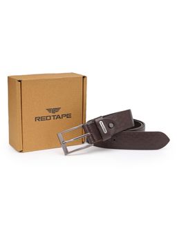 Red Tape - Men Brown Textured Casual Leather Belt